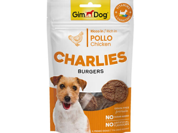 GimDog Charlies Burgers Dog Treat With Chicken