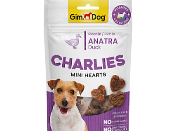 GimDog Charlies Mini Hearts Dog Treat With Duck