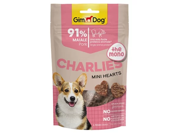 GimDog Charlies The Mono Mini Hearts with Pork