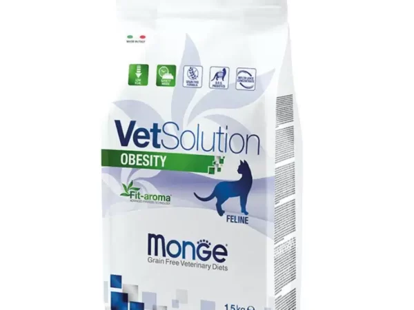 غذای خشک گربه بالغ ابسیتی مونژه – Monge VetSolution Obesity Feline – وزن ۱.۵ کیلوگرم