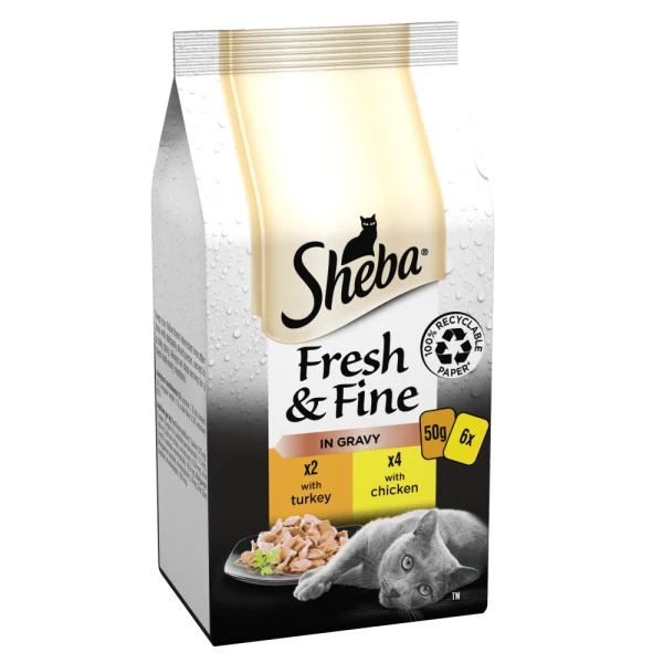 Sheba Turkey & Chicken In Sauce Pack