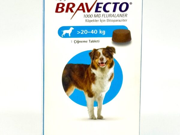 قرص ضد کک و کنه سگ براوکتو Flea & Tick Chew وزن 20 تا 40 کیلوگرم