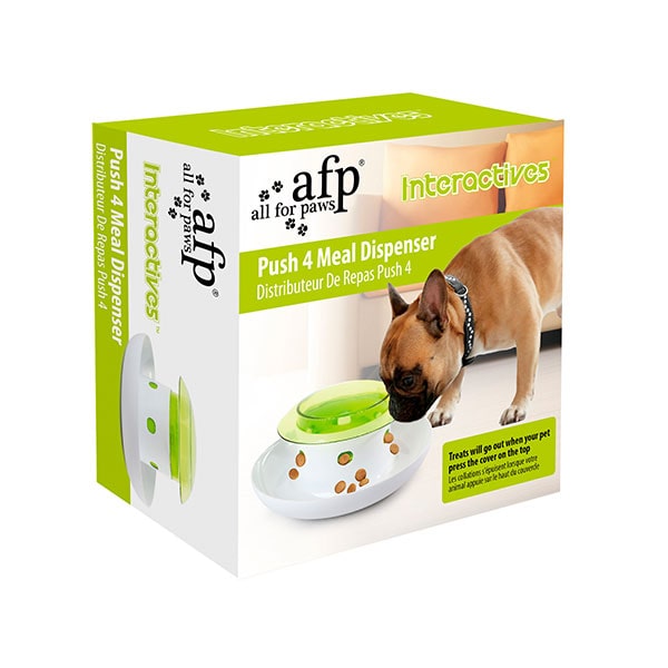 AFP Interactives Push 4 Meal Dispenser Dog Toy
