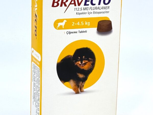 قرص ضد کک و کنه سگ براوکتو Flea & Tick Chew وزن 2 تا 4.5 کیلوگرم