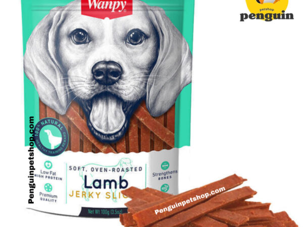 تشویقی سگ ونپی Lamb Jerky Slices وزن 100 گرم