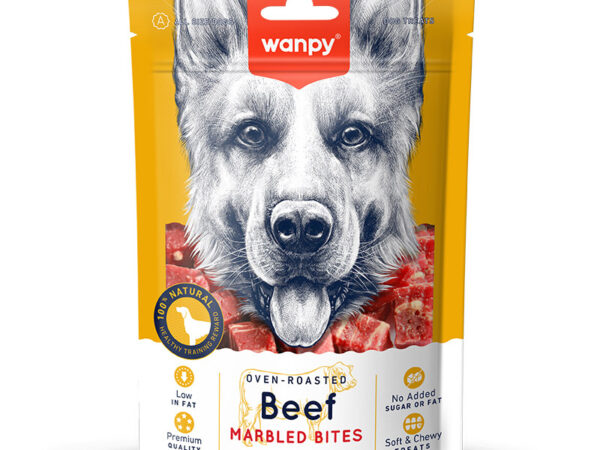 Wanpy Marbled Bites Dog Treat With Beef