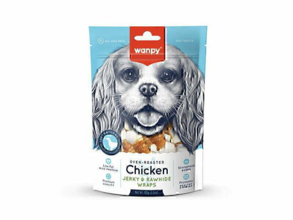 Wanpy Oven-Roasted Chicken Jerky & Rawhide Wraps