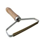 Wooden handle lint remover