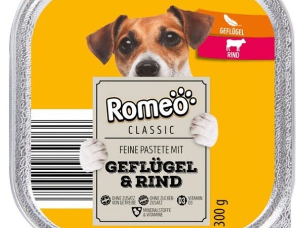 ووم سگ Romeo Classic Geflügel & Rind وزن 300 گرم