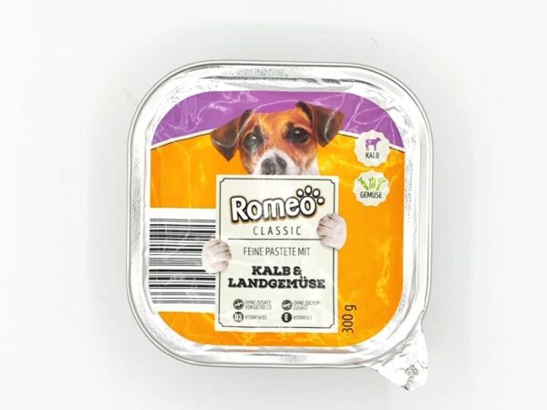 ووم سگ Romeo Classic Kalb & Landgemüse وزن 300 گرم
