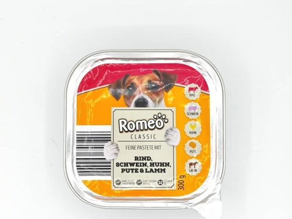 ووم سگ Romeo Classic Rind & Schwein & Huhn & Pute & Lamm وزن 300 گرم