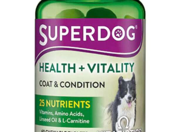 قرص مولتی ویتامین و تقویت کننده پوست و مو سوپر داگ مدل  60 عدد Super Dog Health & Vitality