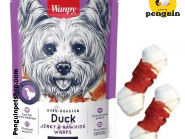 تشویقی سگ ونپی Wanpy طعم اردک Duck jerky Rawhide wraps وزن 100 گرم