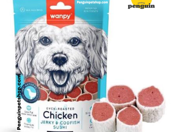 تشویقی مرغ و سوشی ونپی | Wanpy Chicken & Codfish Sushi