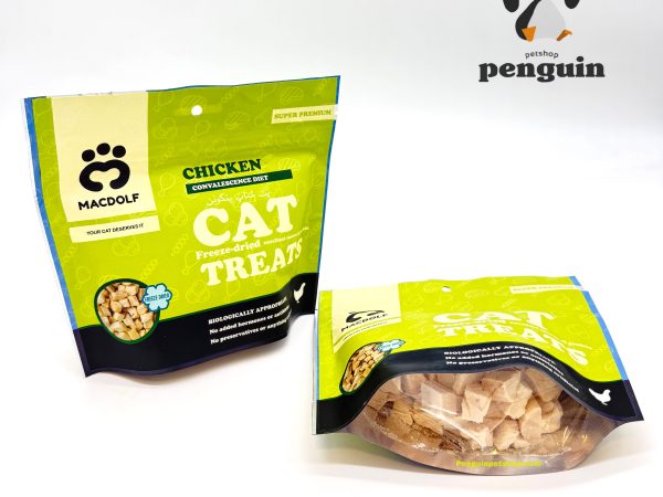 تشویقی گربه مکدلف فریزدراید Macdolf Freeze-Dried Chicken Cat Treat طعم مرغ وزن 35 گرم