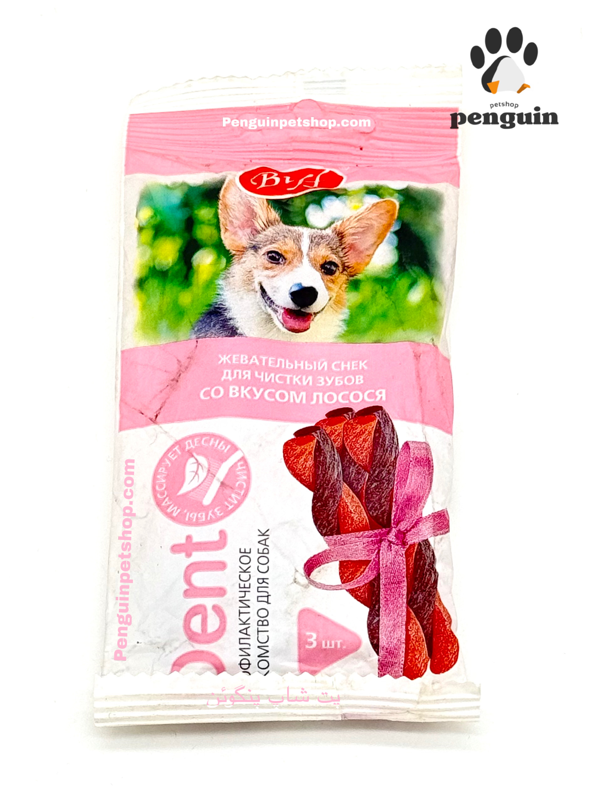 تشویقی سگ جویدنی دنتال ماهی سالمون