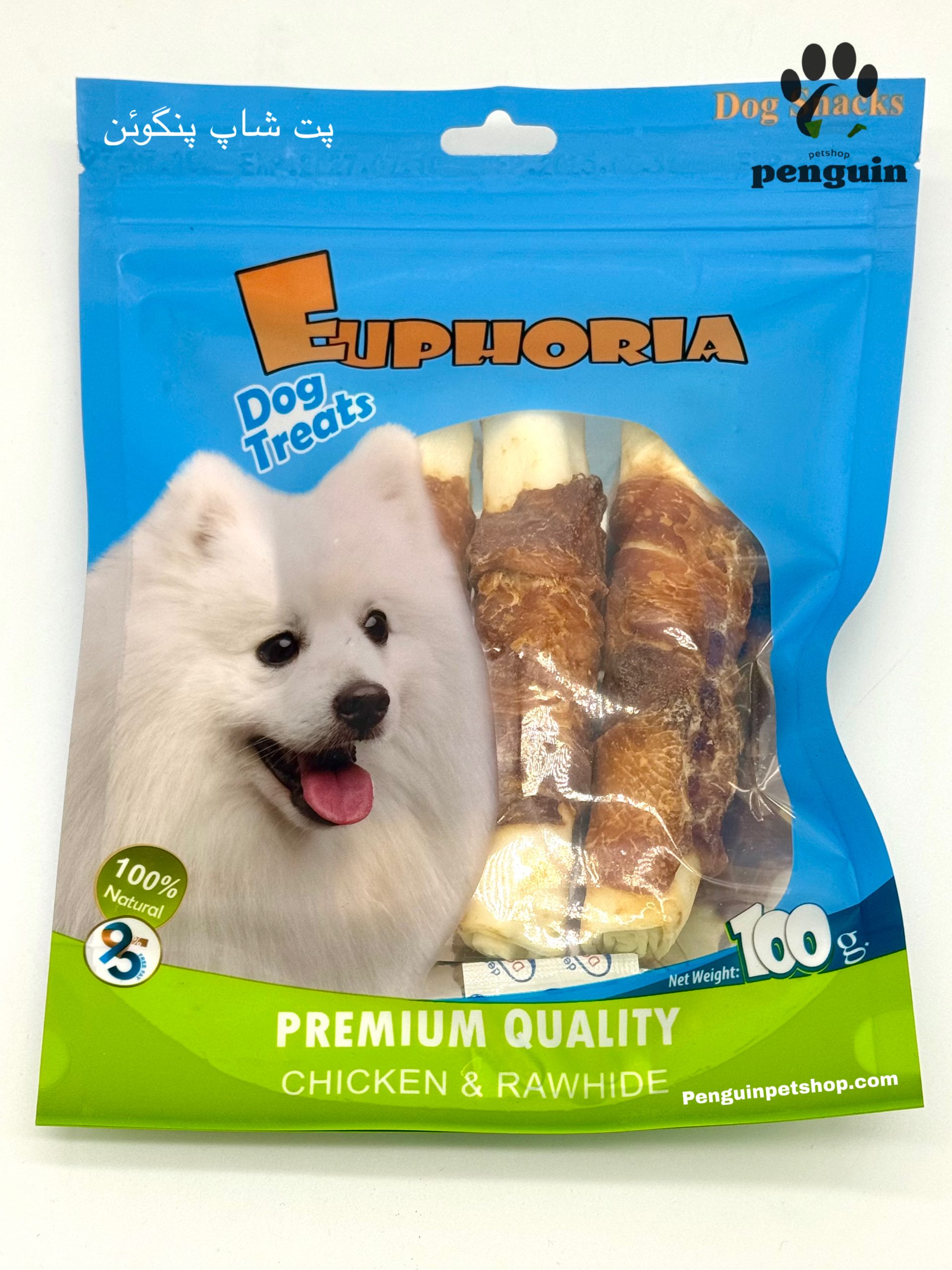 تشویقی سگ دنتال روهاید با دور پیچ مرغ ایفوریا